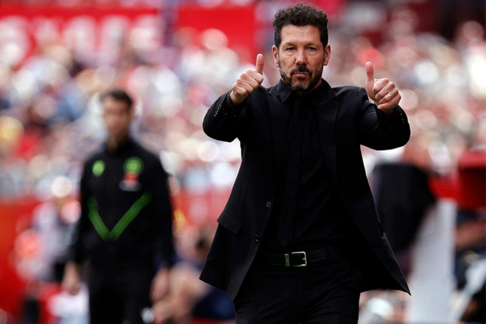 Simeone durante el partido