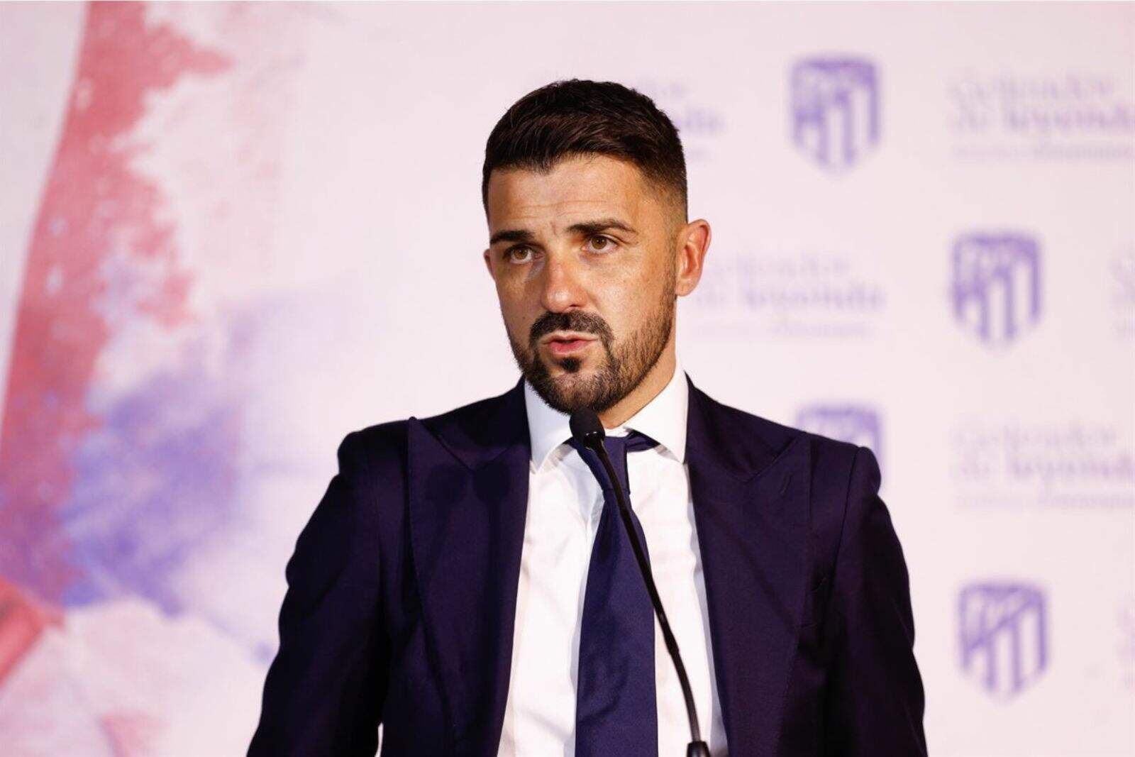 David Villa en un acto del Atlético de Madrid