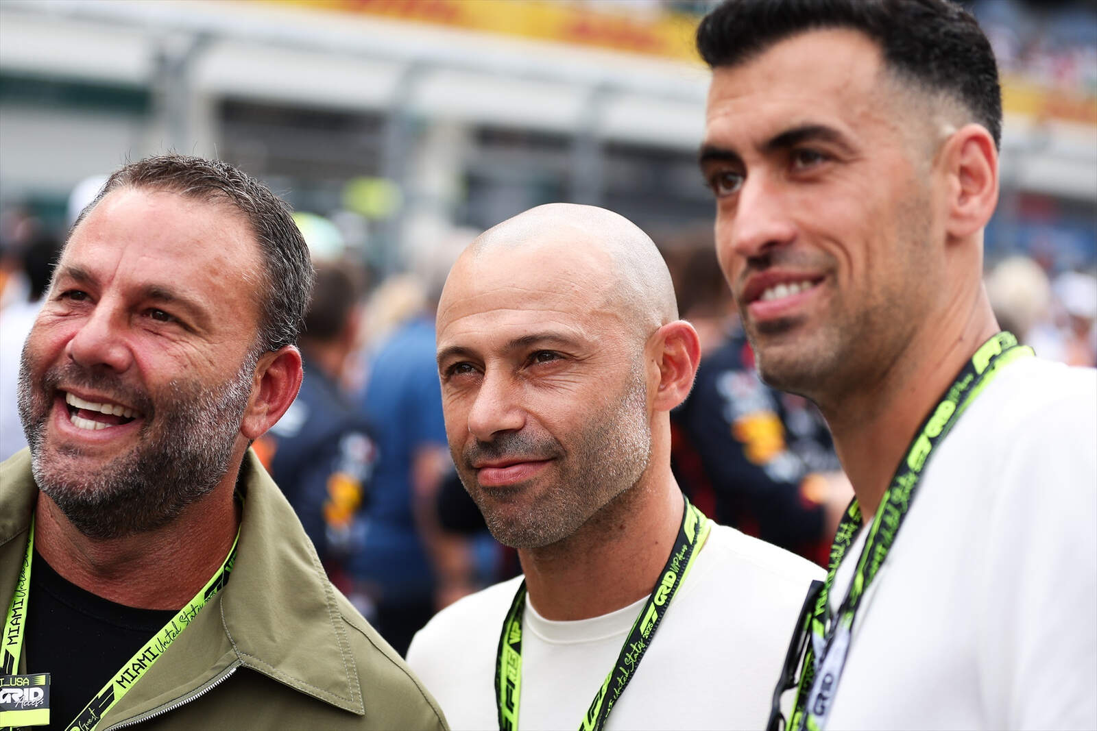 Mascherano junto a Busquets en la Formula 1
