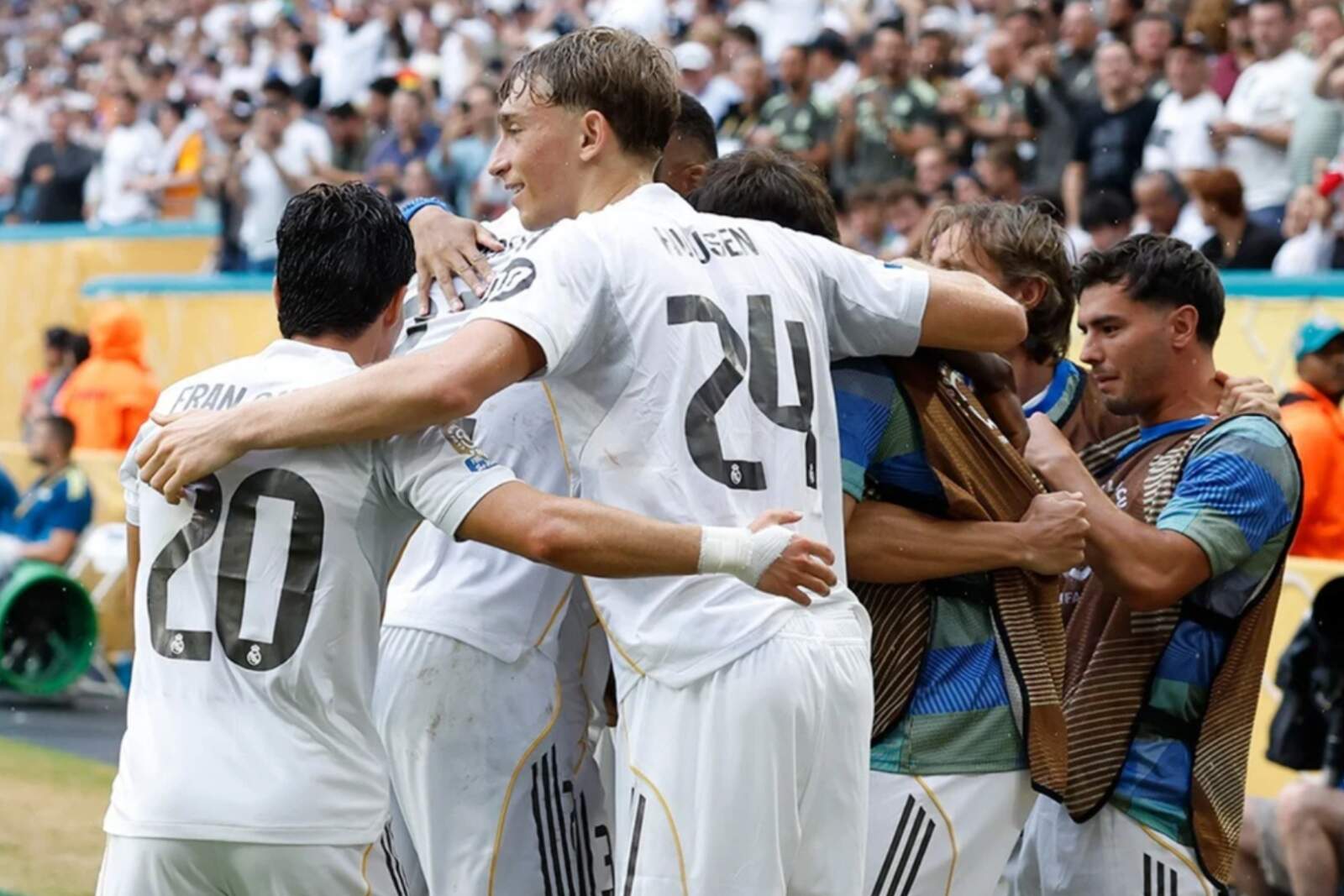 El Madrid celebrando