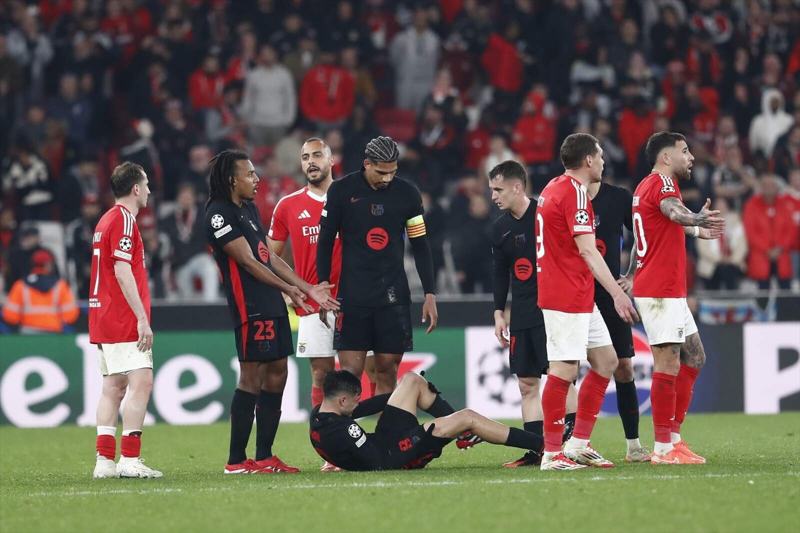 Partido del Atlético de Madrid contra el Benfica