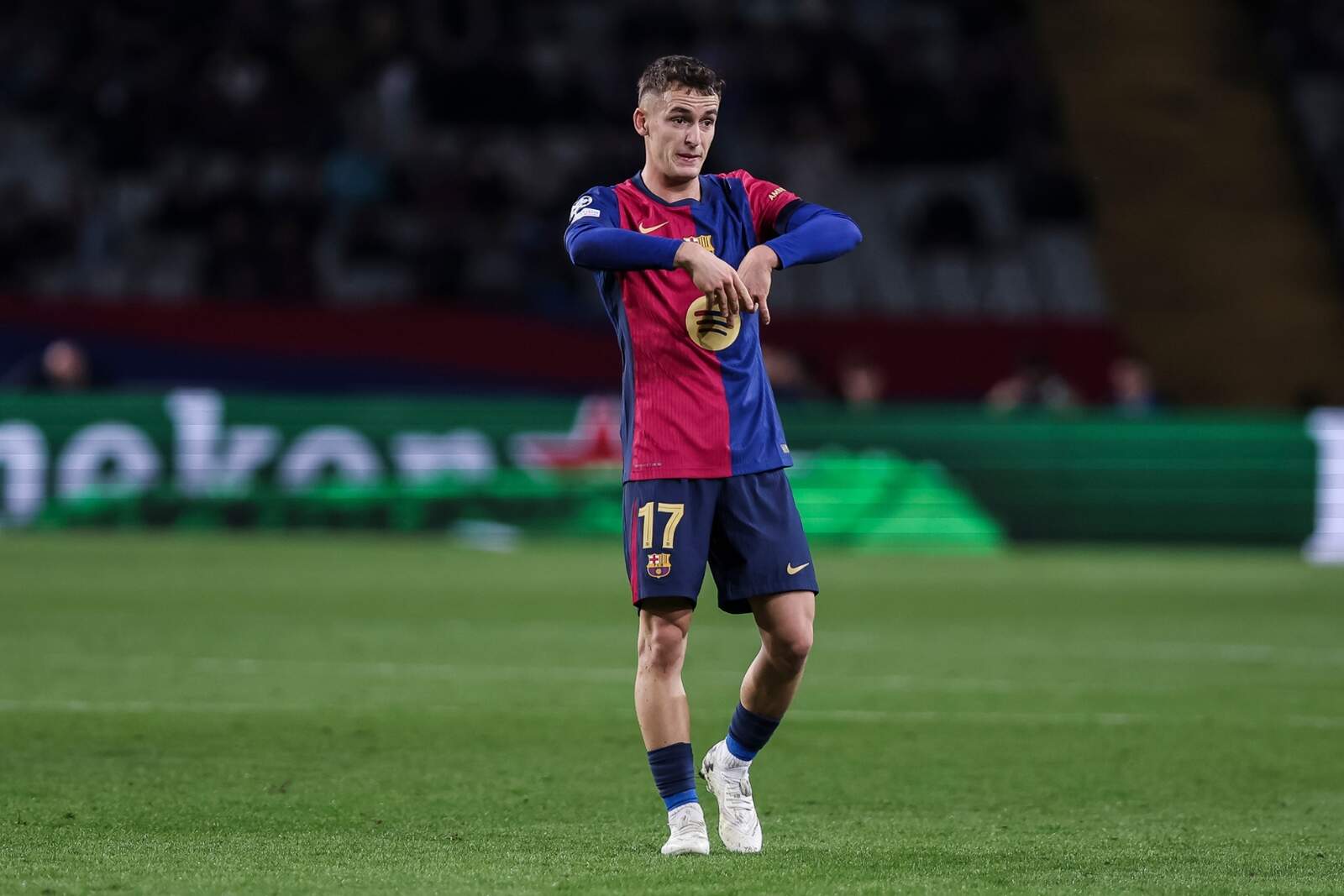 Casadó durante un partido | Fuente: @FcBarcelona