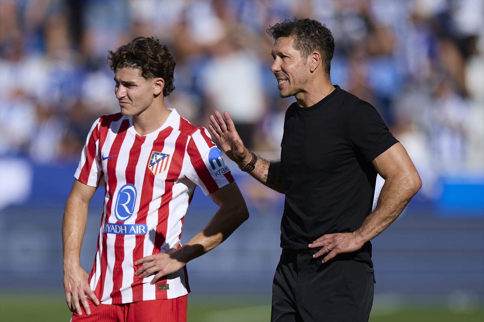 El Atlético de Madrid en un partido