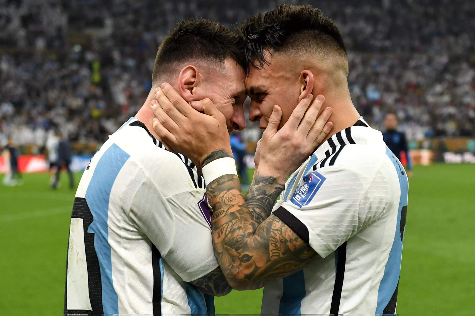 Lautaro y Messi en el Mundial de 2022