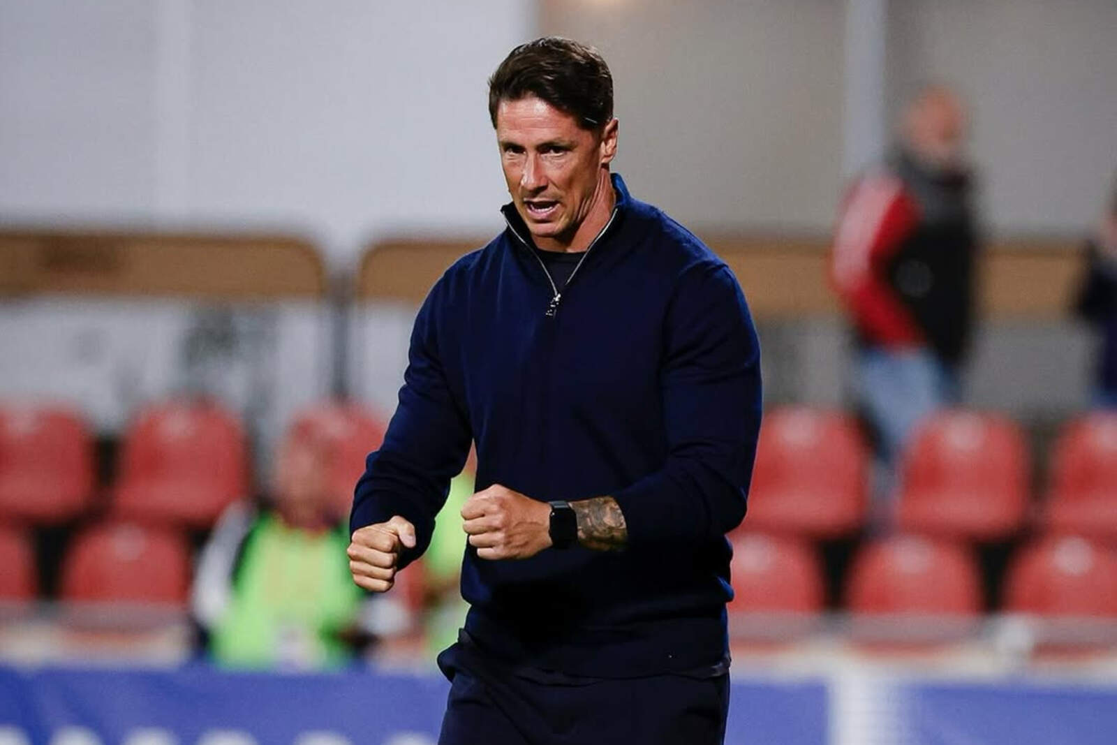 Torres celebrando el triunfo ante el Ibiza