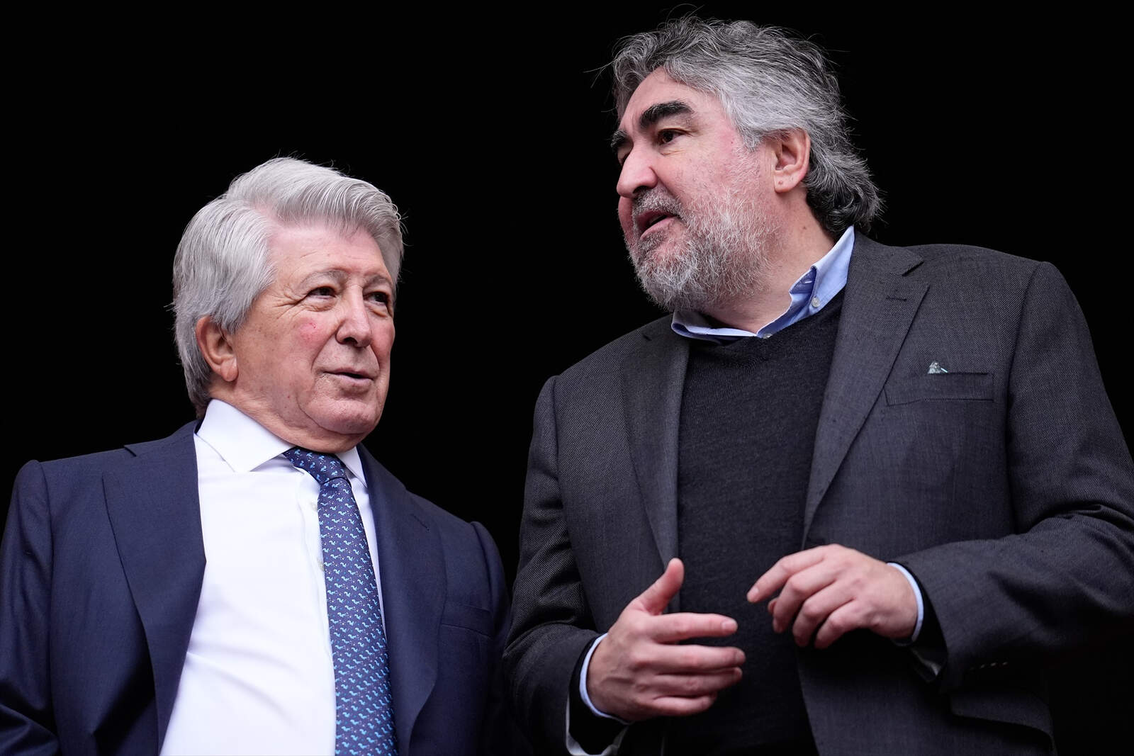 El presidente rojiblanco junto a José Manuel Rodríguez Uribes, Presidente del CSD