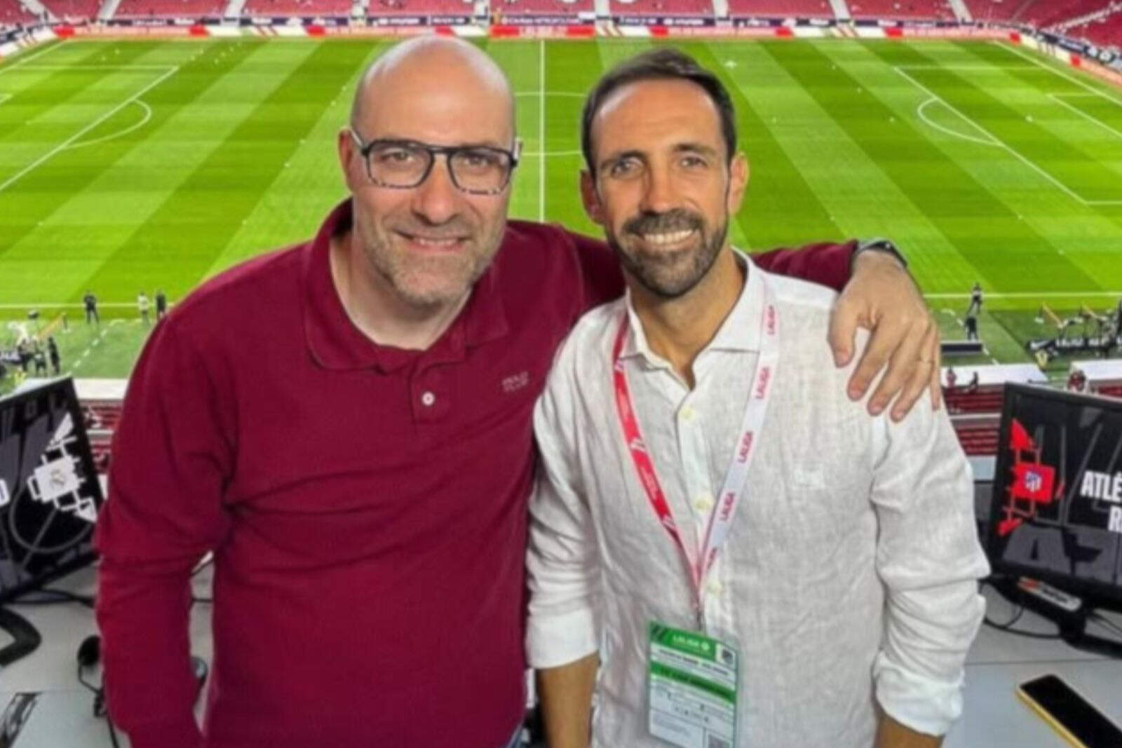 Juanfran junto a su inseparable Miguel Ángel Román, de DAZN