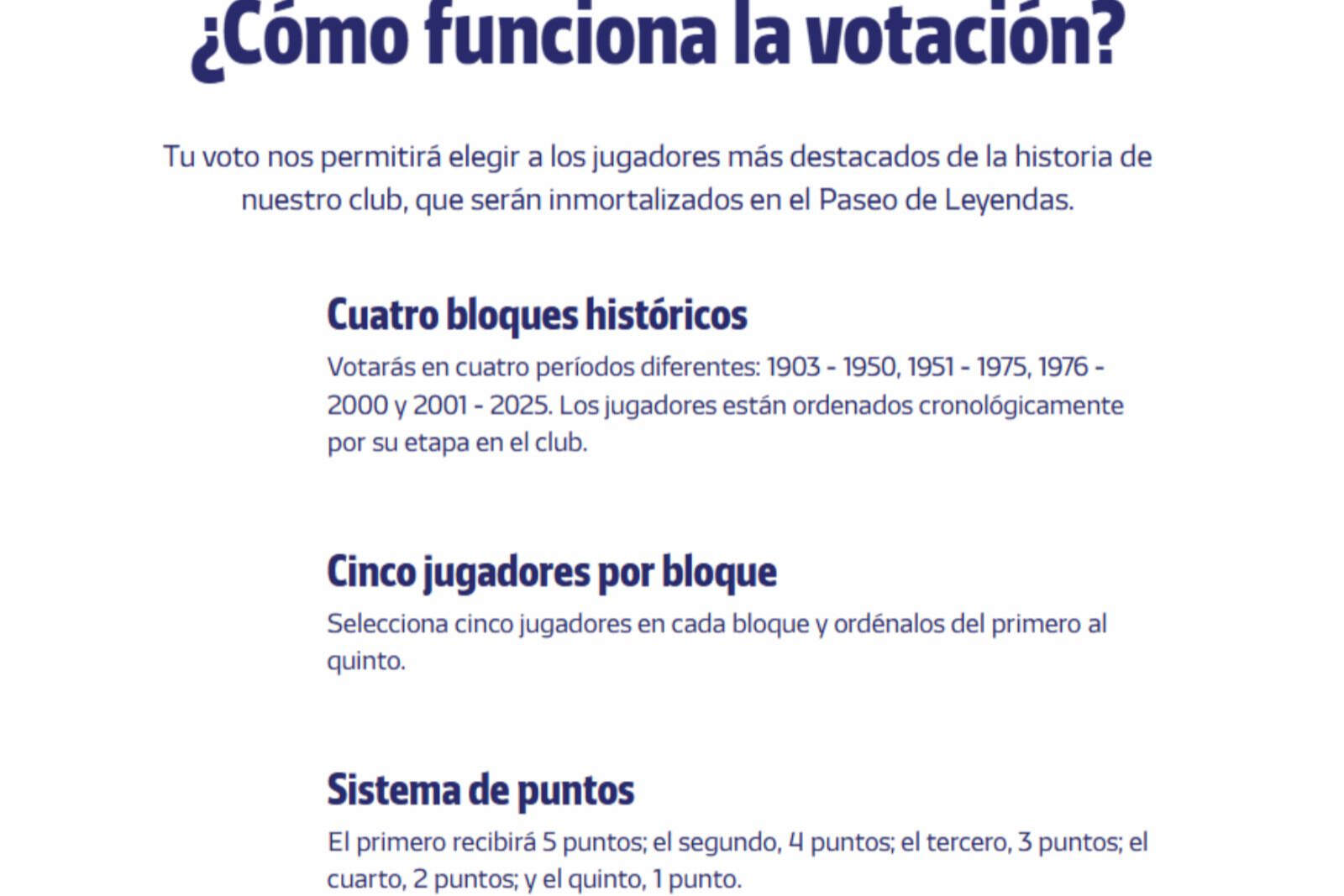Las condiciones para votar