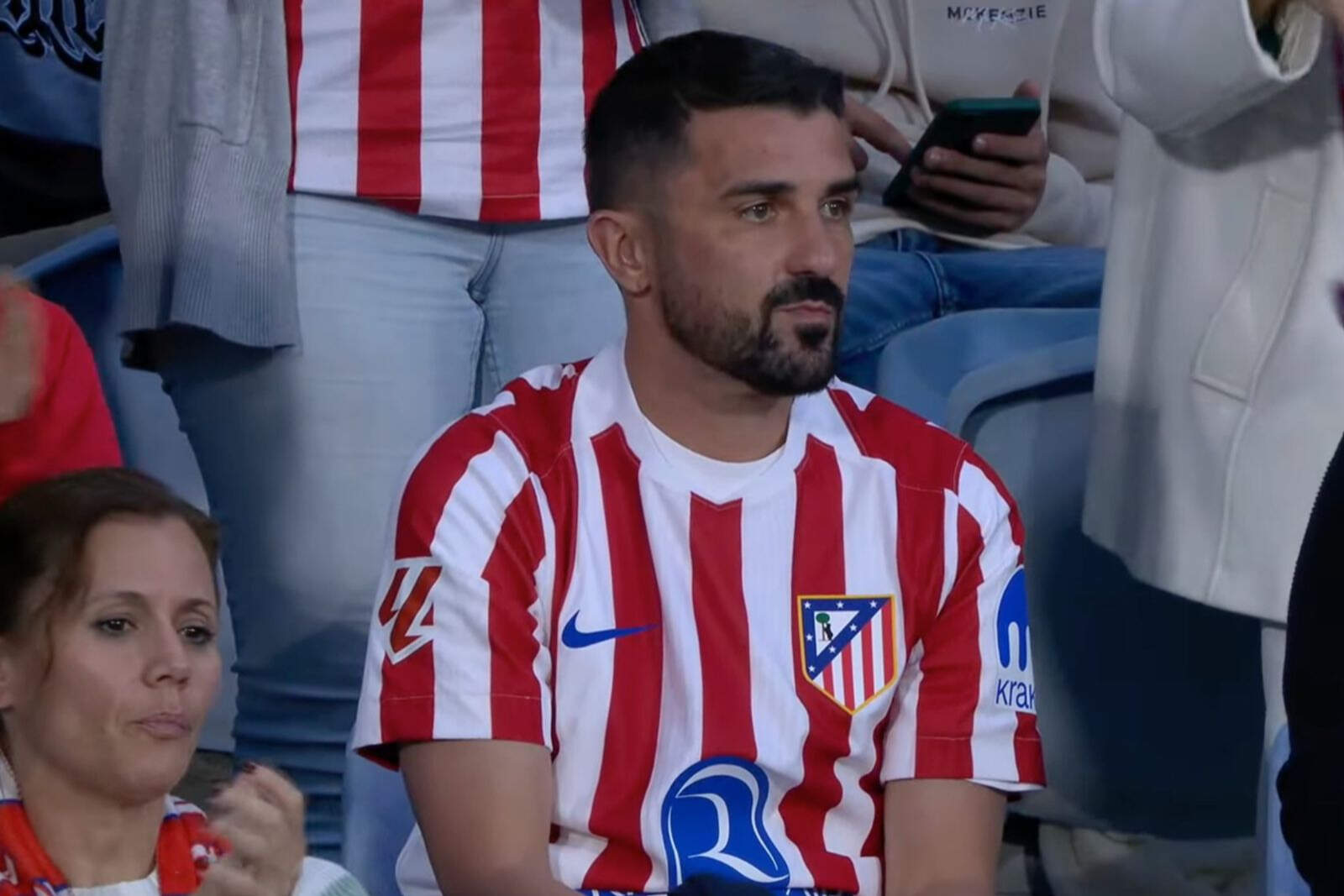 David Villa en la grada del Gran Canaria