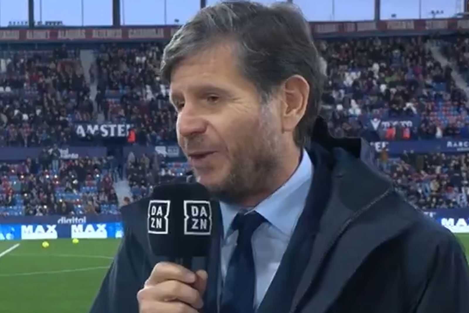 Mateu Alemany hablando para Dazn (Fuente X: @DAZN_ES y Canva)