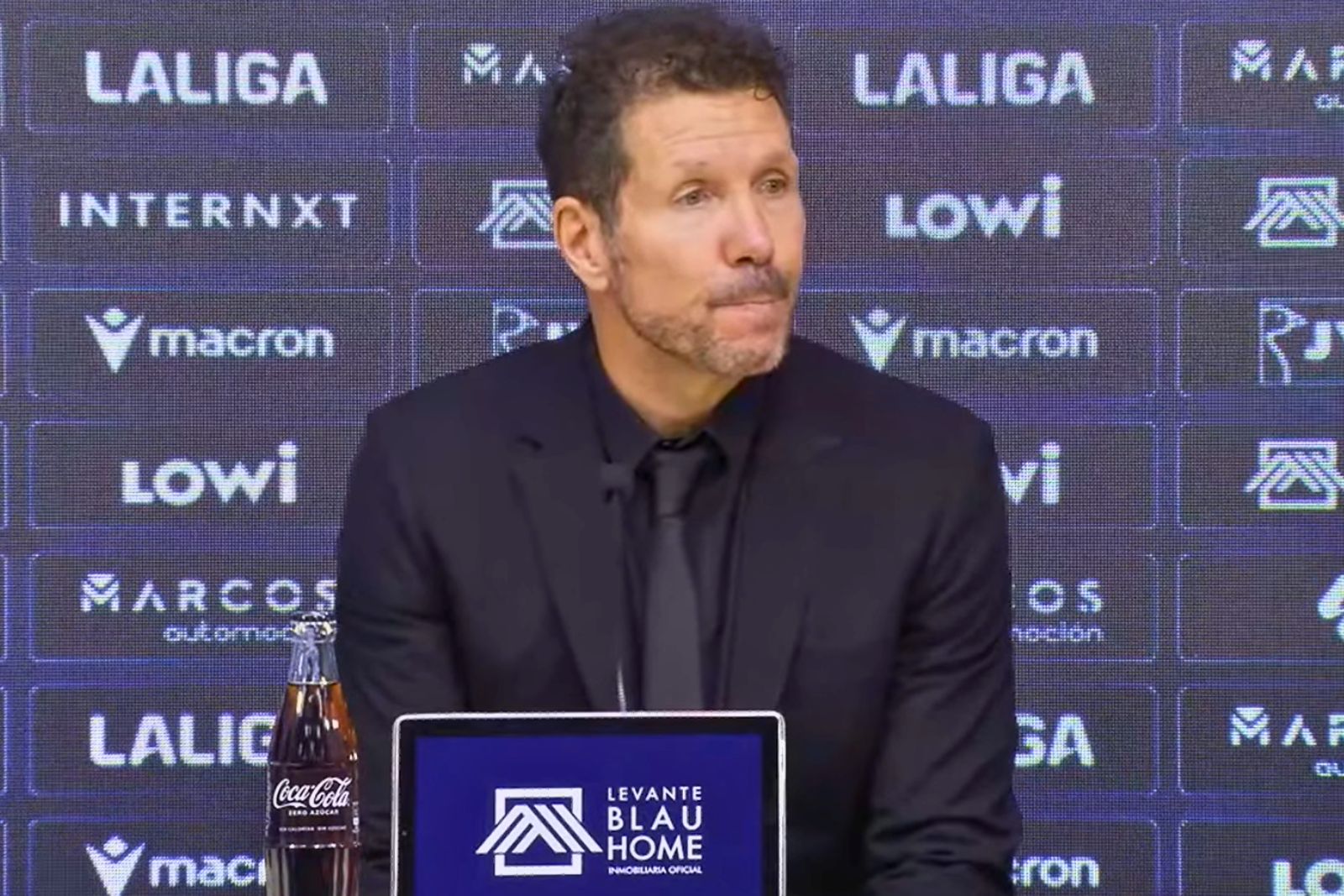Simeone en rueda de prensa | Fuente: LaLiga