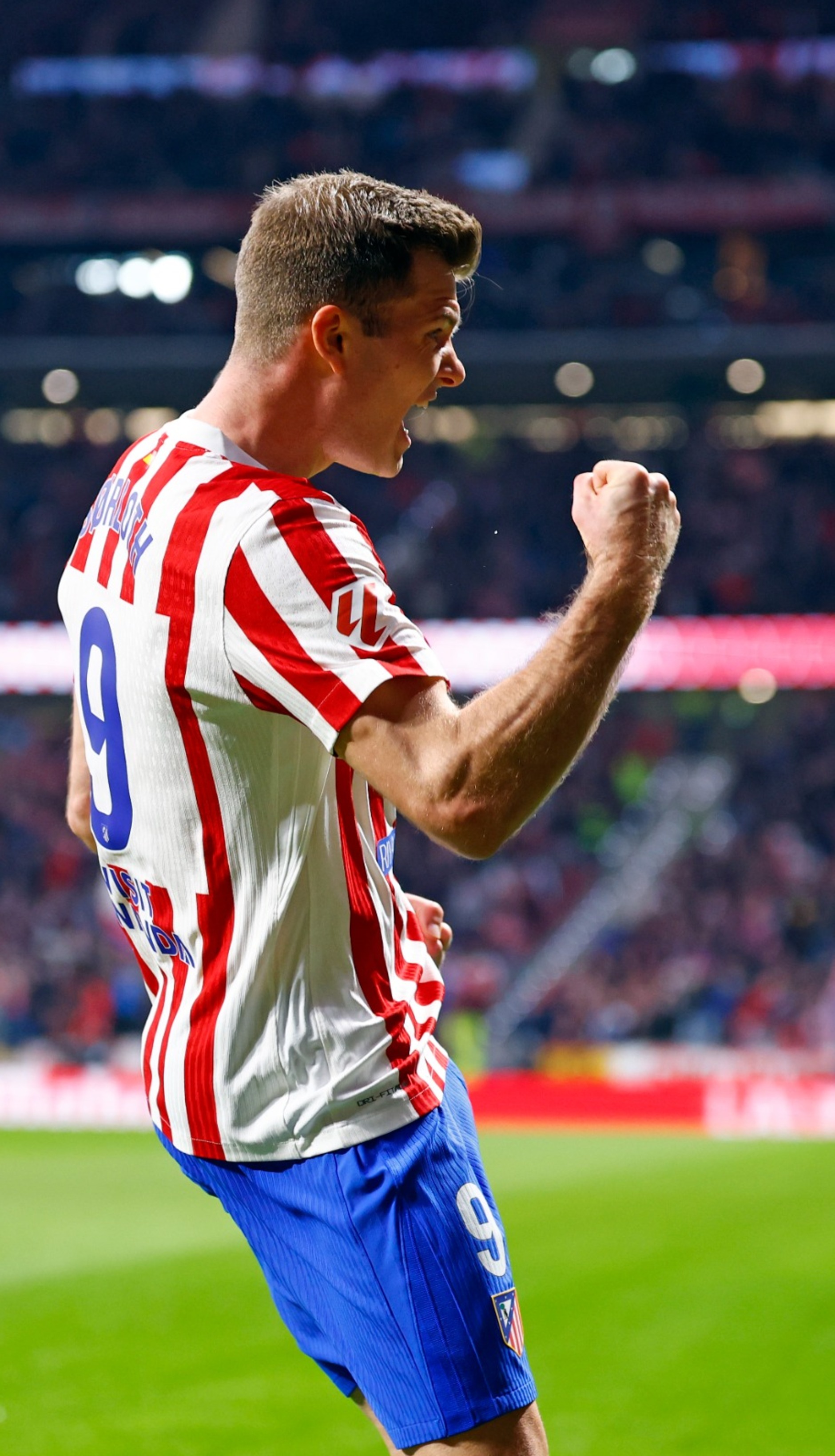 Sorloth celebrando uno de sus goles/Atlético de Madrid