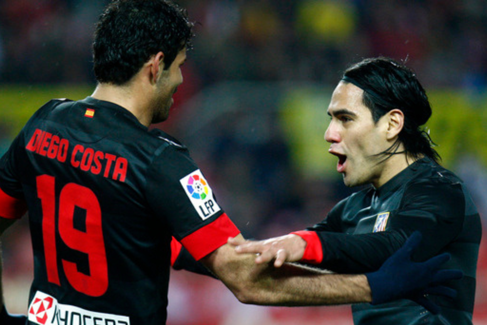 Falcao y Diego Costa celebrando el pase | Fuente (Atlético de Madrid)