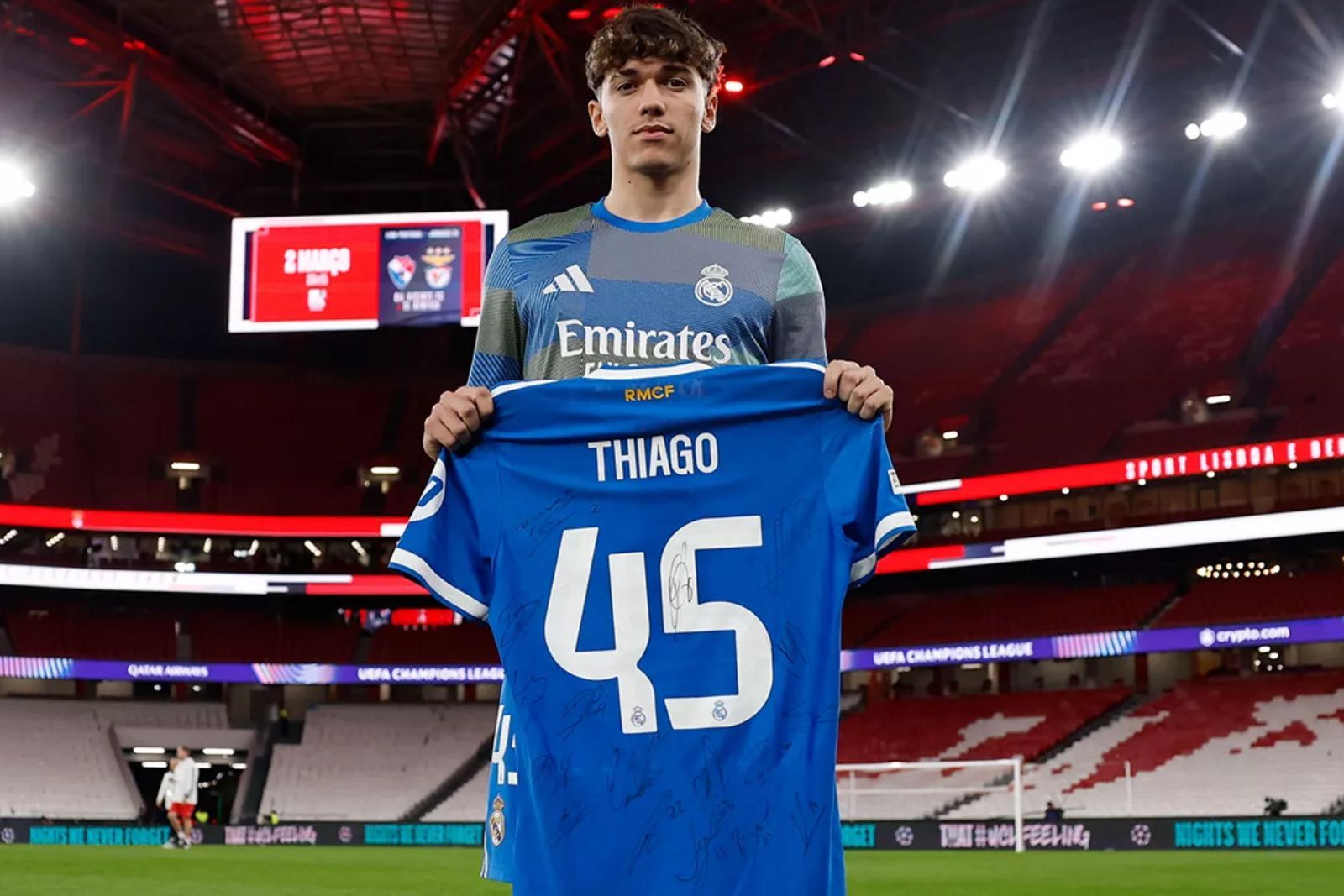 Thiago Pitarch ya debutó en Champions | Fuente @realmadrid