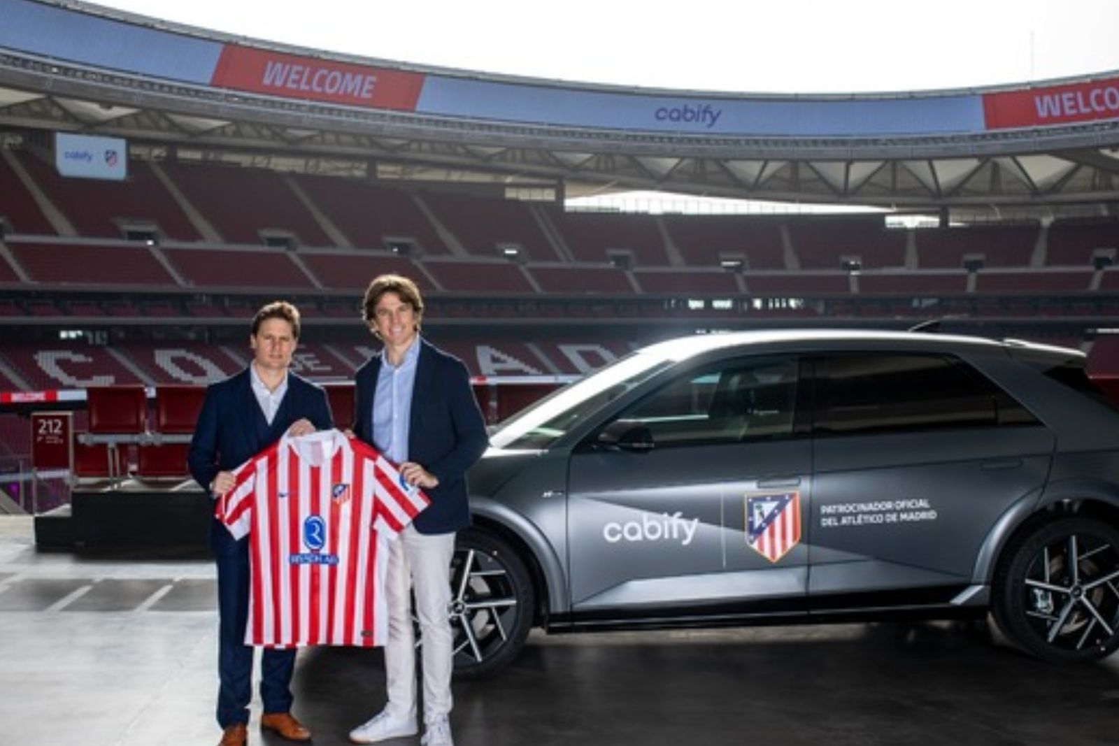 Cabify, nuevo partner rojiblanco. | Fuente: (@Atleti)