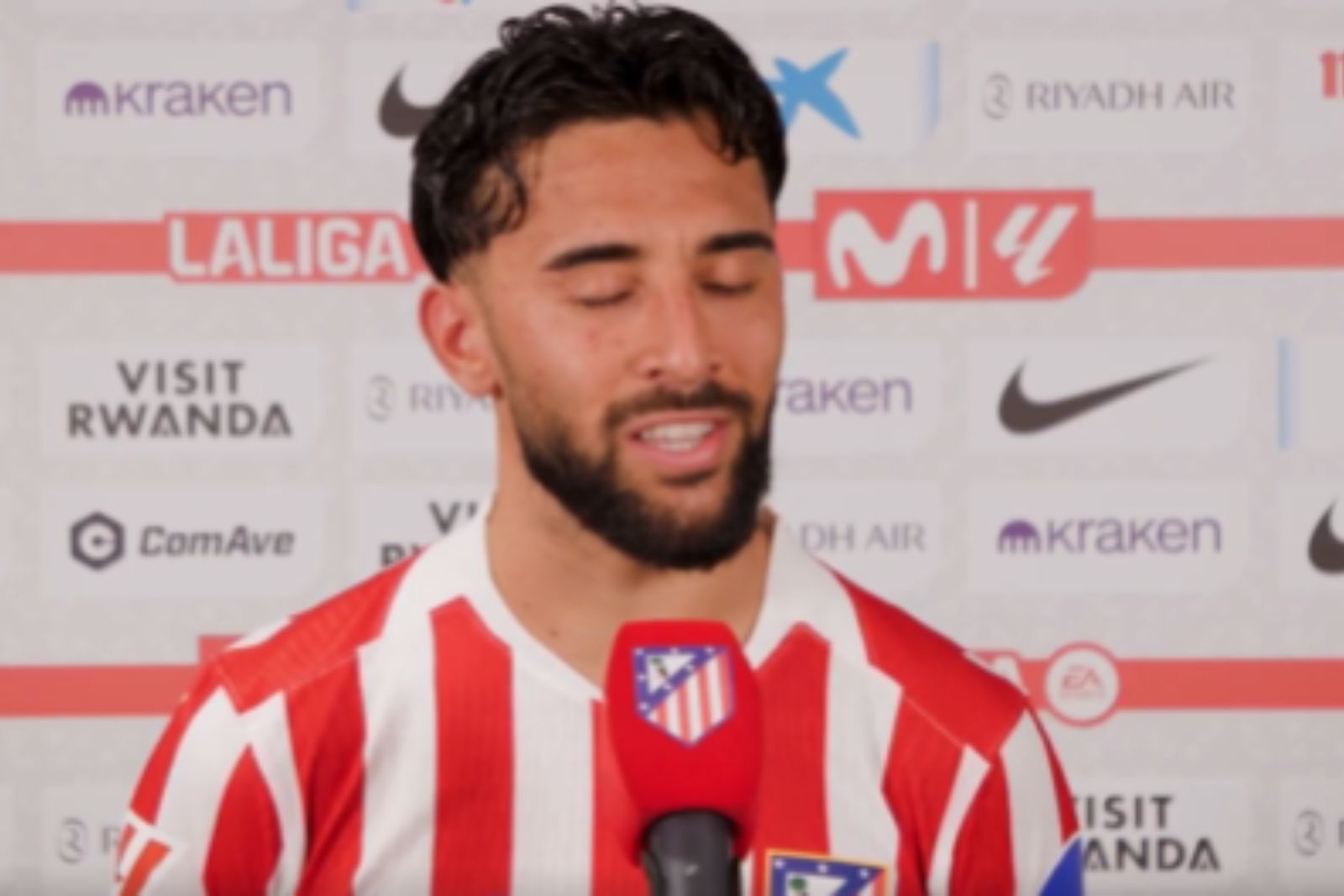 Nico, feliz tras su doblete. | Fuente: (@Atleti)