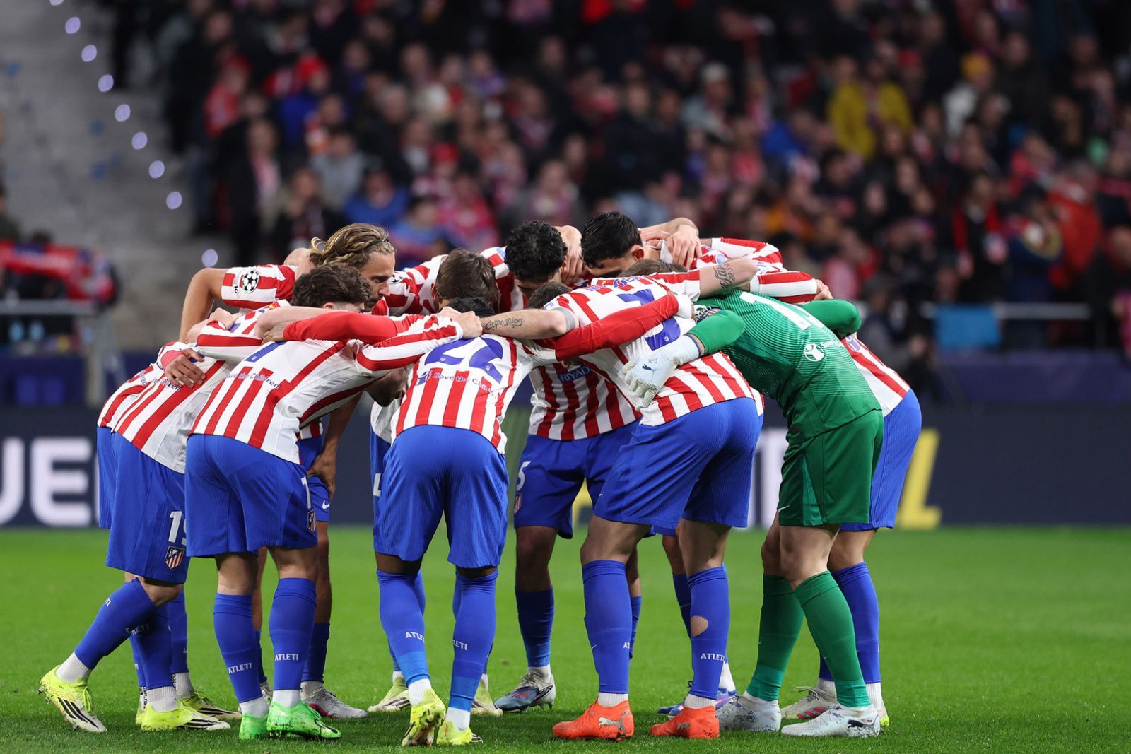 El Atlético antes del partido