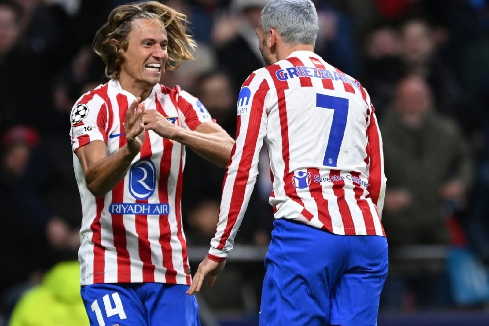 Llorente celebrando su gol: (@antogriezmann)