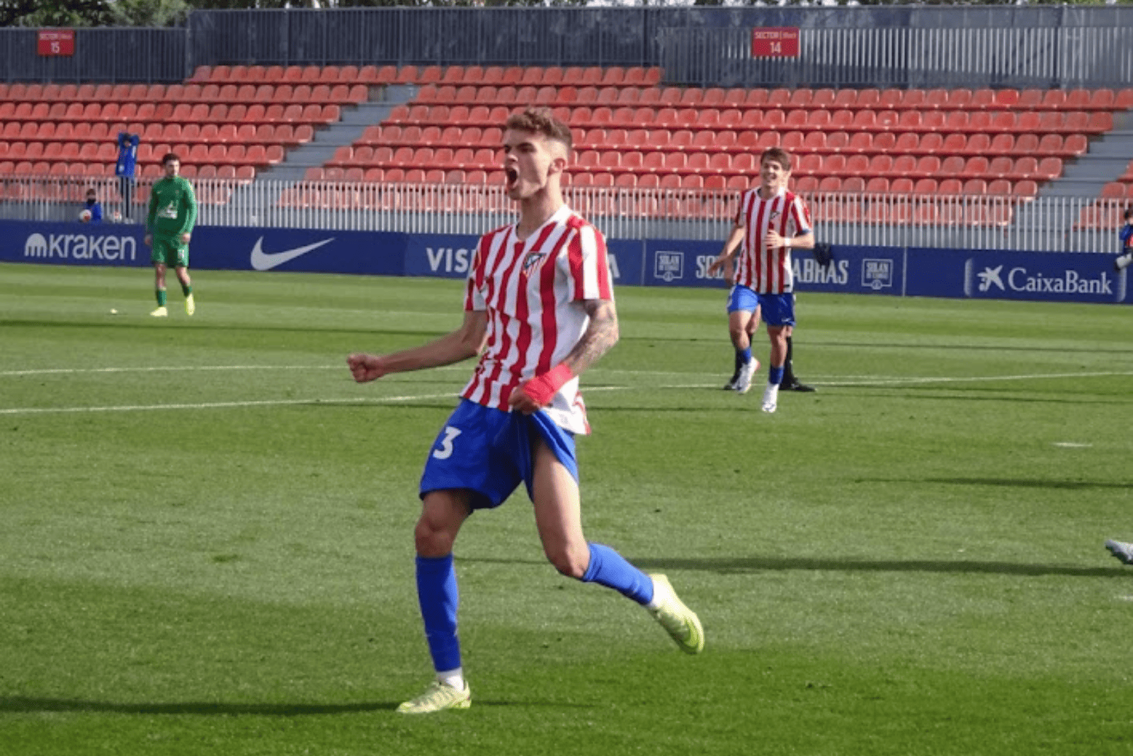 Jesús Barrios celebrando un gol | Fuente (Esto Es Atleti)