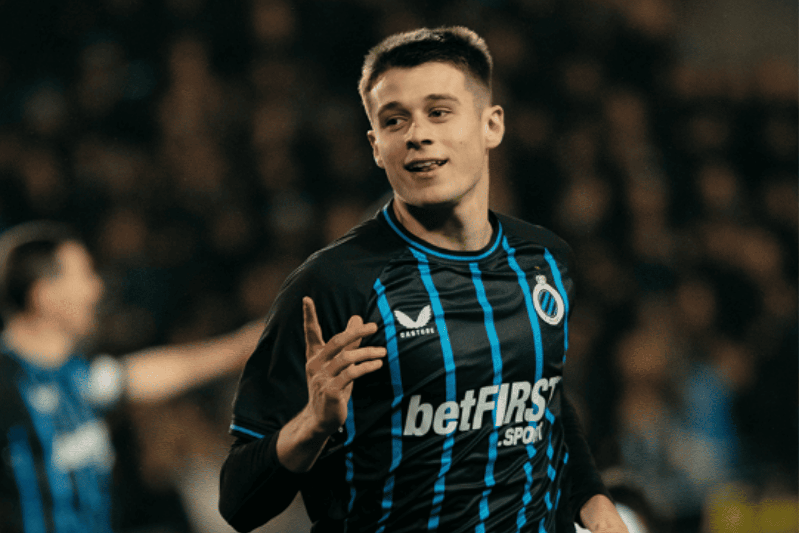 Nicolo Tresoldi en un partido con el Brujas | Fuente (@niktres)