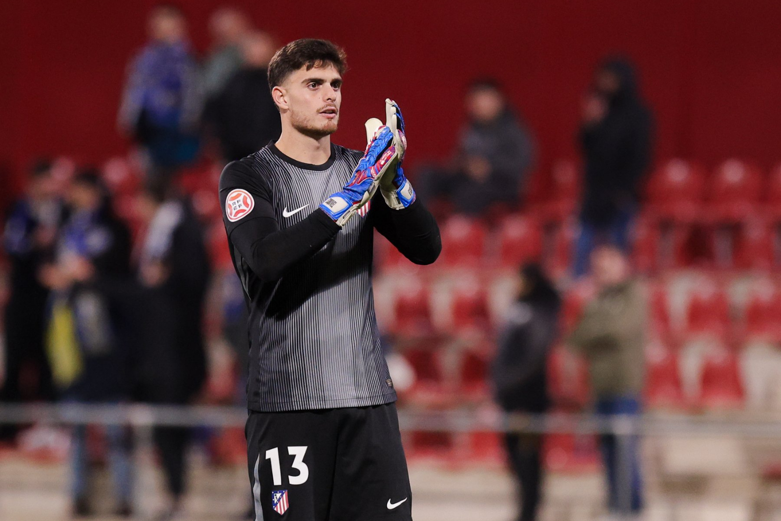 Salvador Esquivel, guardameta del filial colchonero | Fuente (@AtletiAcademia)