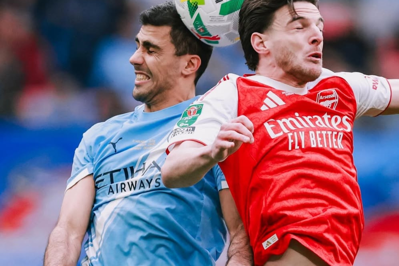 Rodri en un lance con Declan Rice | Fuente: (@mancity)