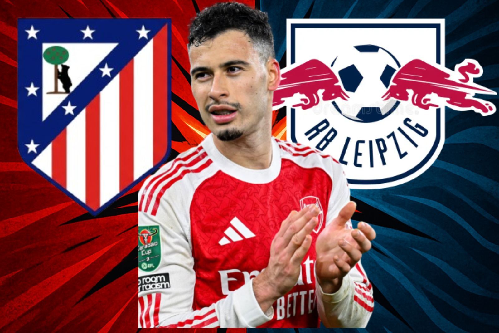 La aparición del RB Leipzig en un interés del Atlético de Madrid  | Fuente @Gabriel Martinelli (Instagram), Canva
