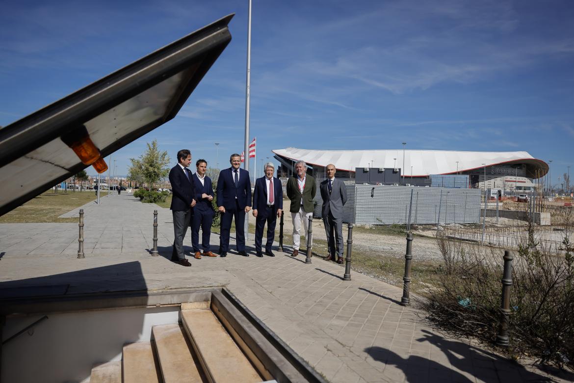 Enrique Cerezo presentó los nuevos accesos al Metropolitano | Fuente Comunidad Madrid