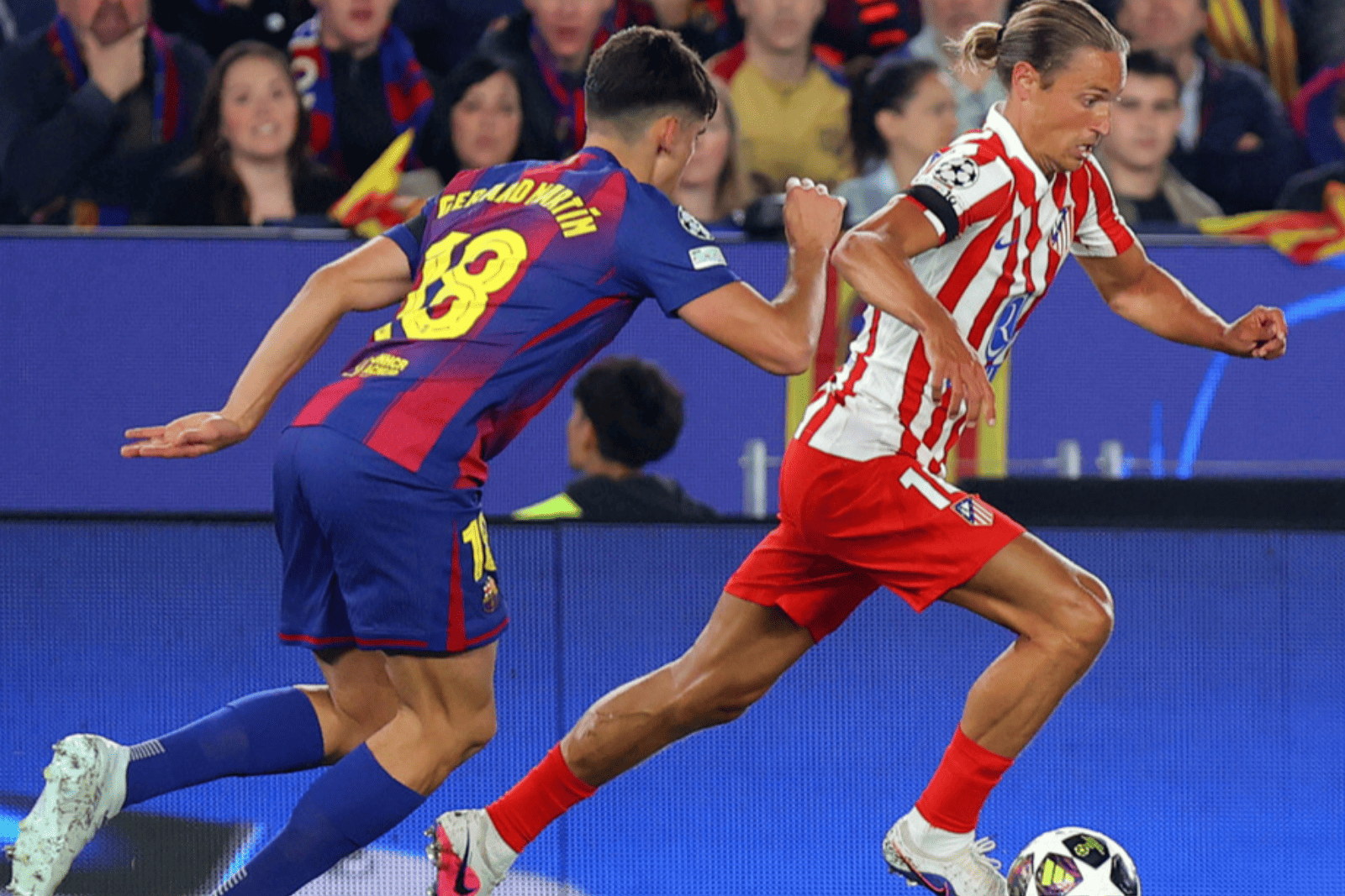 Marcos Llorente ante el Barça en Champions | Fuente (Atlético de Madrid)
