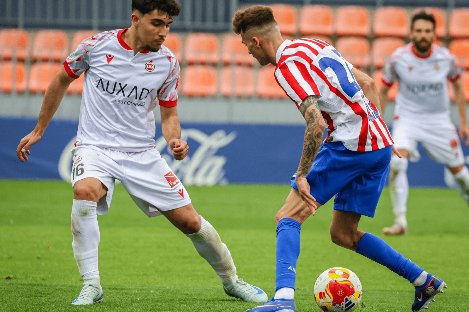 Exhibición de Jesús Barrios ante el Unión Adarve | Fuente (Sergio González, estoesatleti.es)