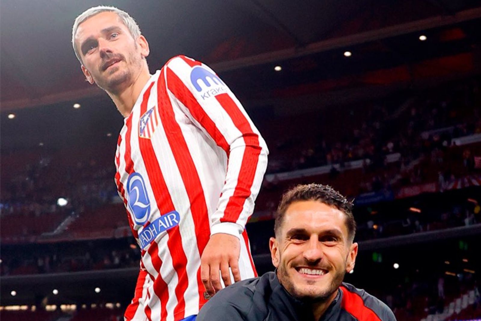 Koke y Griezmann celebran el triunfo | Fuente: @Atleti
