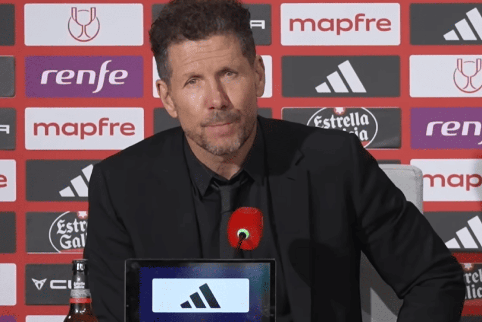 Simeone habló en la sala de prensa de La Cartuja | Fuente (YouTube, Atlético de Madrid)