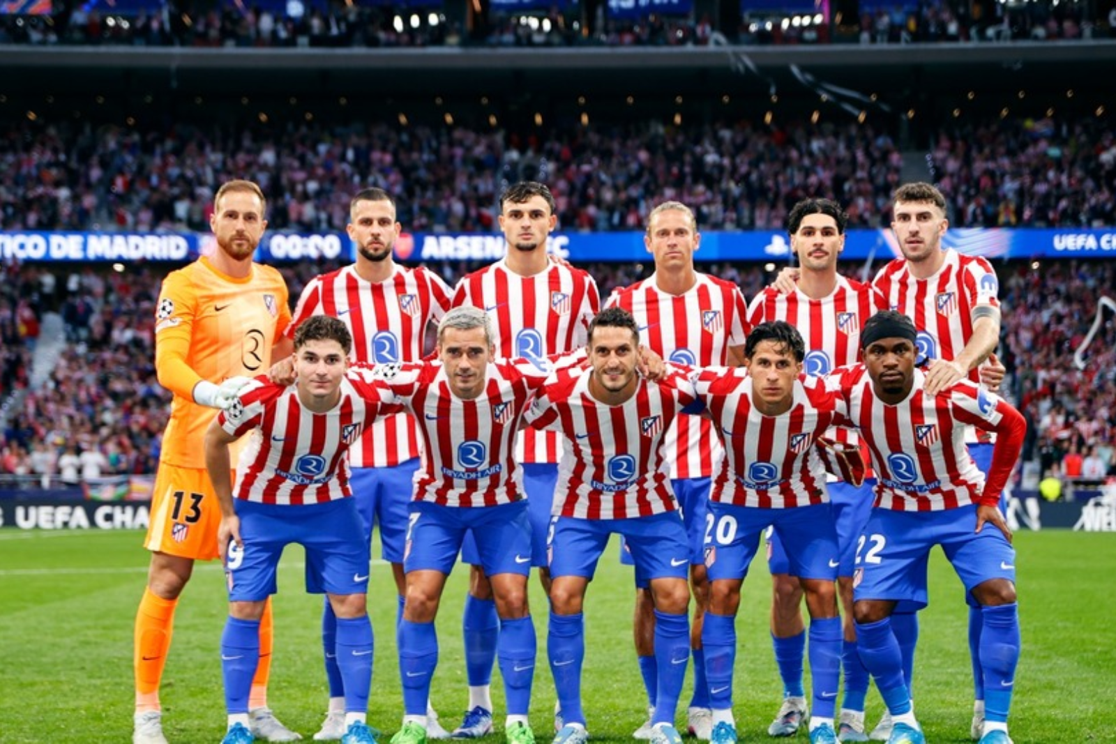 Foto de equipo del Atlético de Madrid - Arsenal | Fuente (@Atleti)