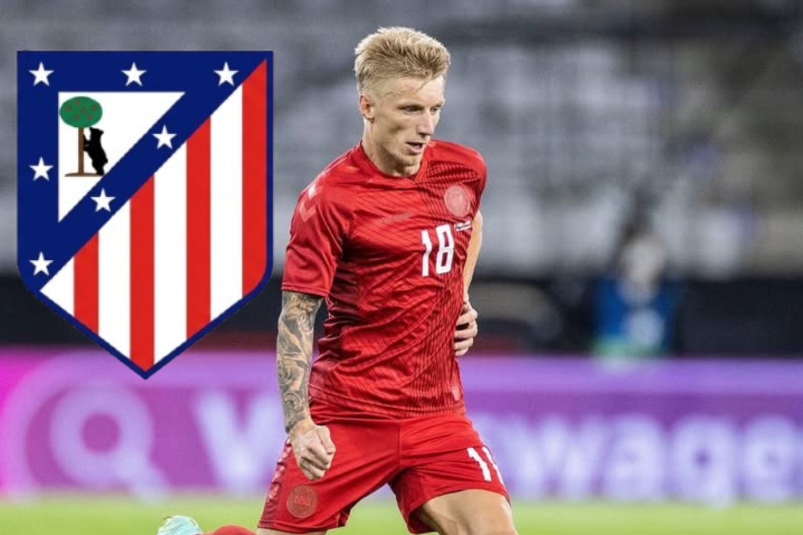 La desafortunada etapa de Daniel Wass por el cuadro rojiblanco Fuente @Daniel Wass @Atlético Canva