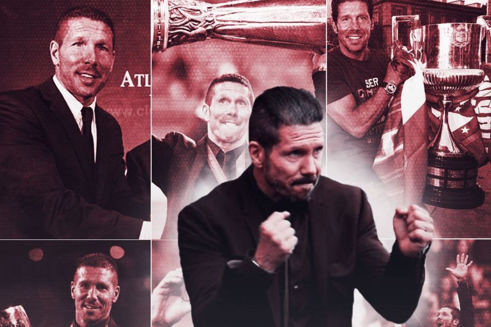 Algunos de los éxitos del Cholo Simeone durante su carrera como entrenador del Atlético de Madrid | Fuente @Diego Pablo Simeone @Atlético Canva