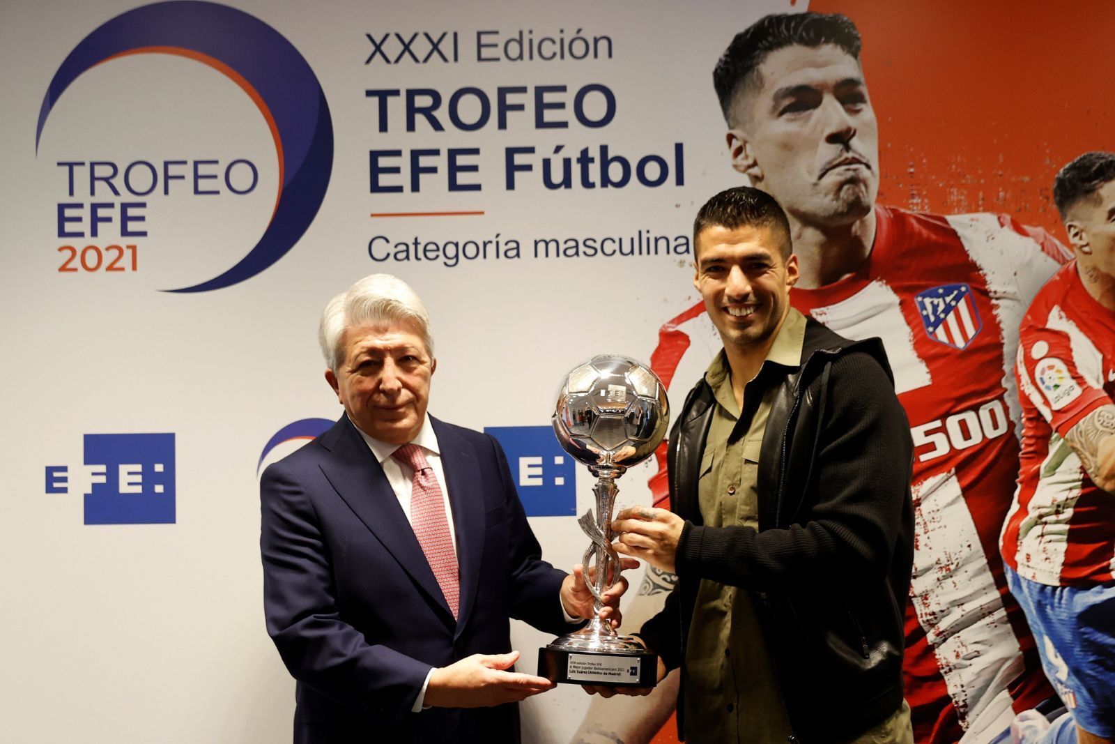 Suárez con Enrique Cerezo: X Atlético de Madrid