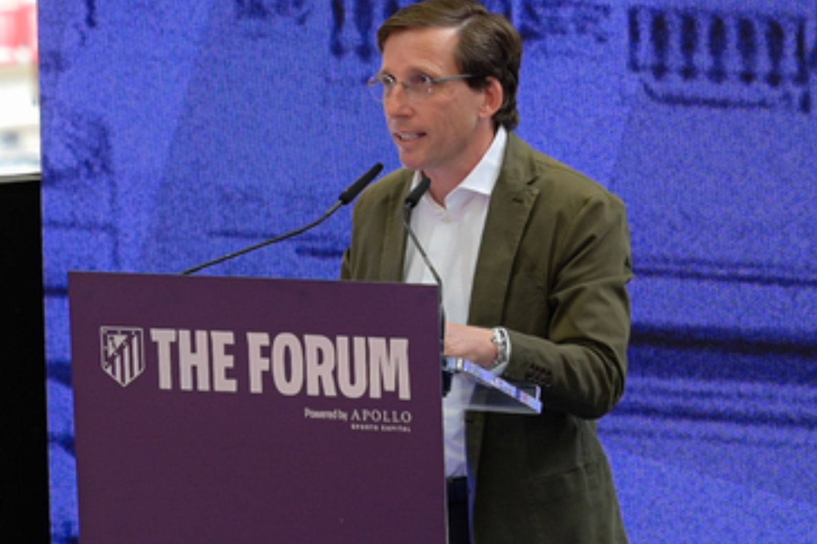 Martínez-Almeida en el Forum organizado por Apollo y el Atlético: Fuente: | Web Atlético de Madrid