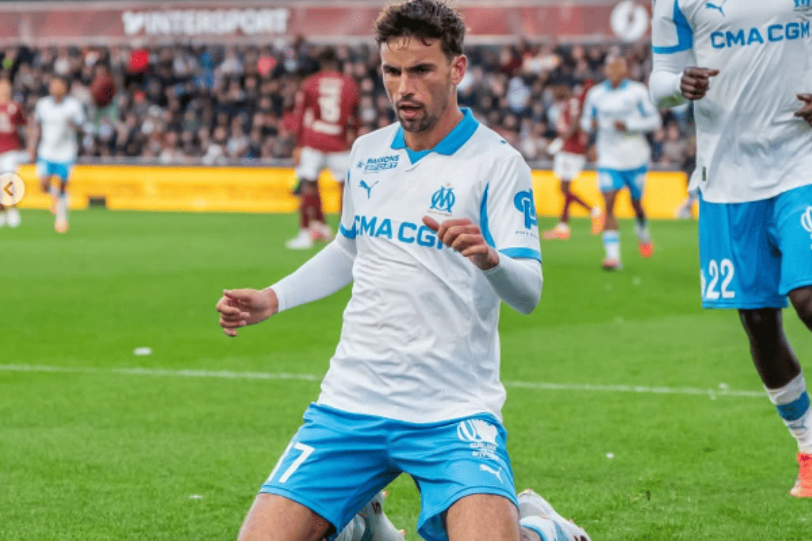 Matt O'Riley en el Marsella | Fuente (@mattoriley8)