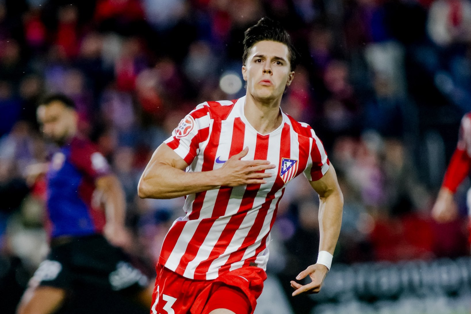Arnau Ortiz celebrando su gol ante el Eldense | Fuente (@AtletiAcademia)