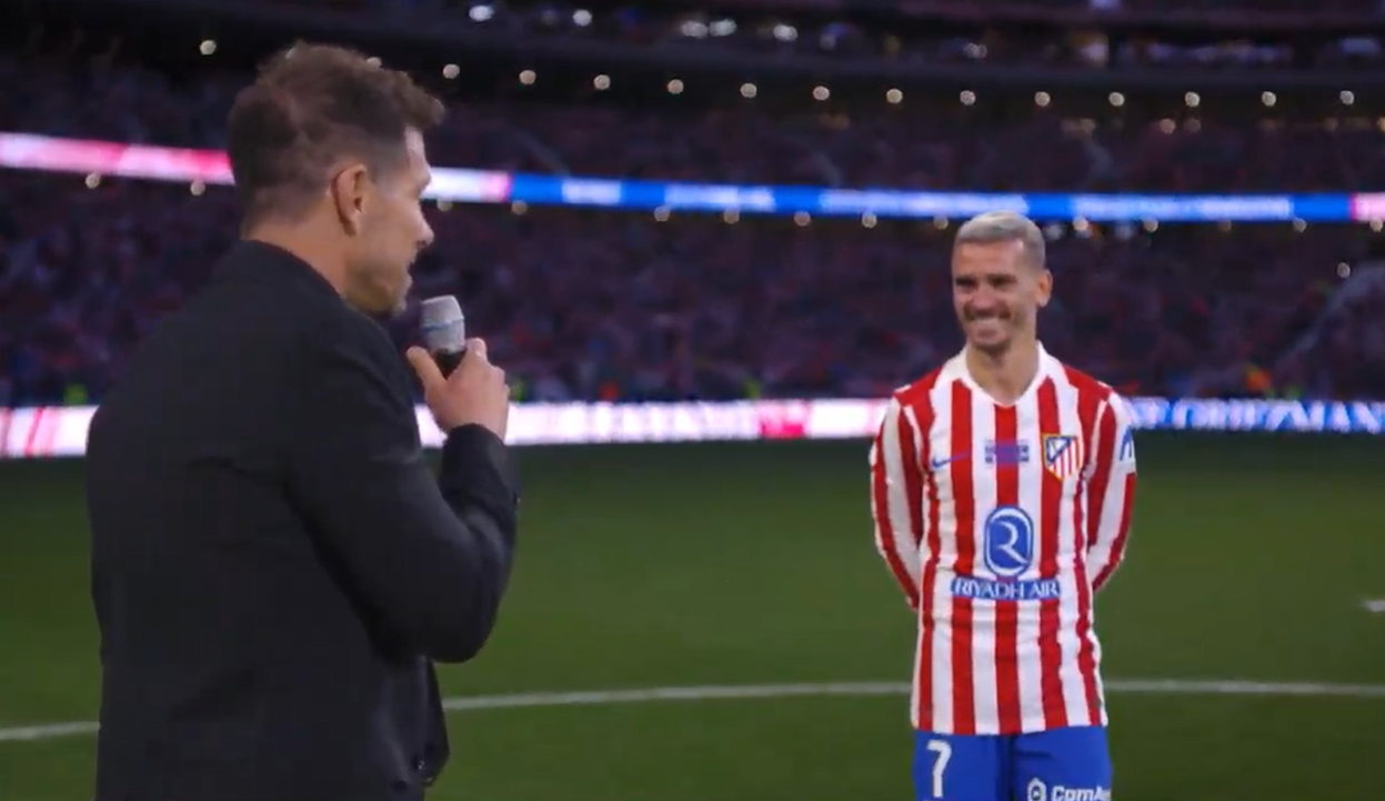 Simeone despide a Griezmann