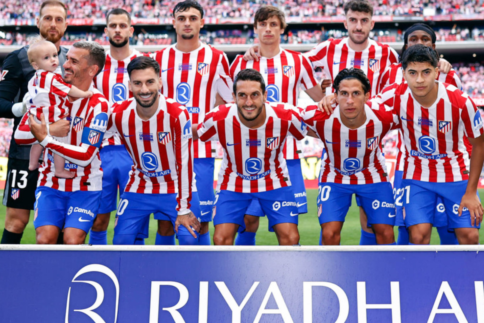 Foto de equipo del Atlético - Girona | Fuente (@Atleti)