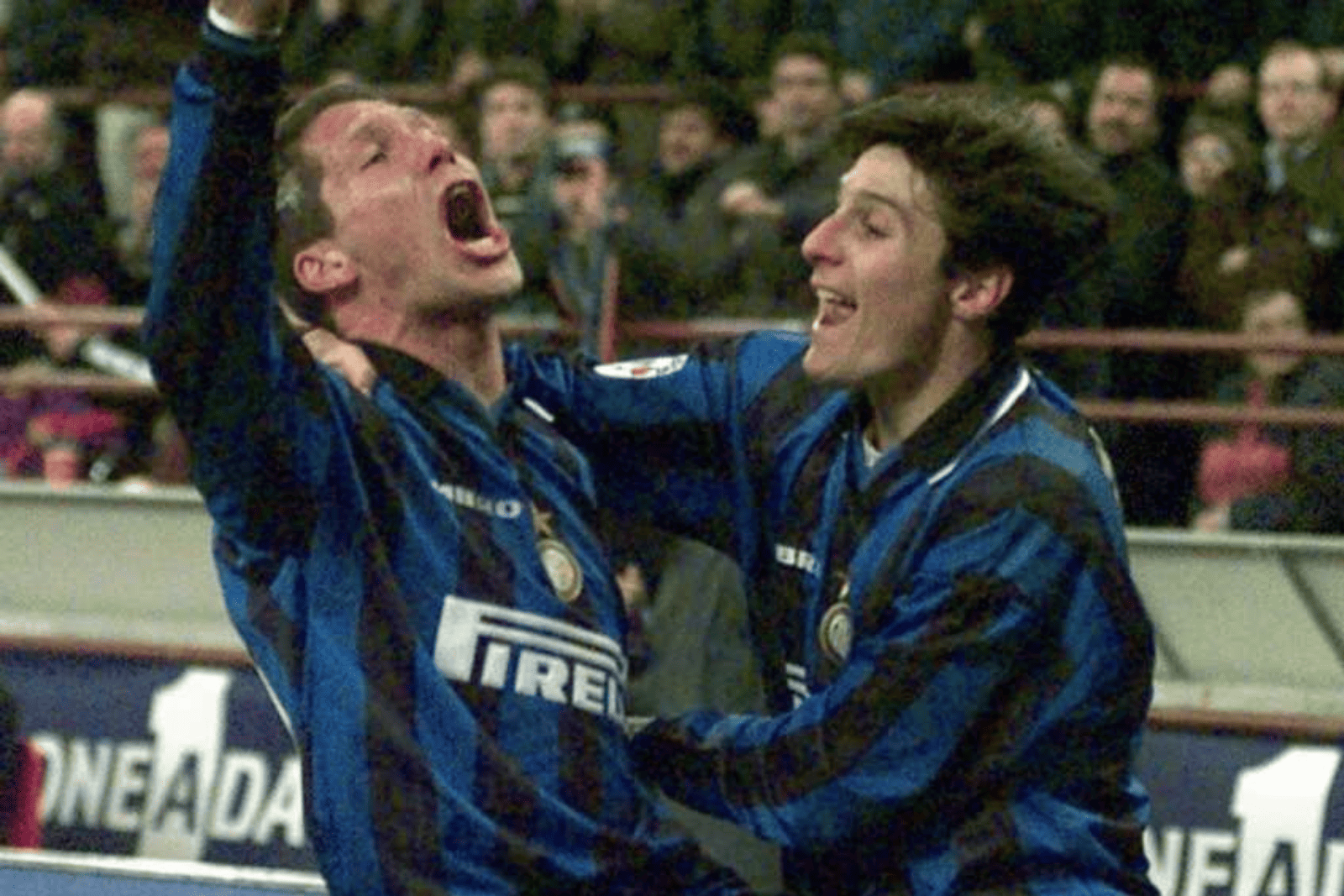 Simeone con Zanetti en el Inter | Fuente (Archivo)