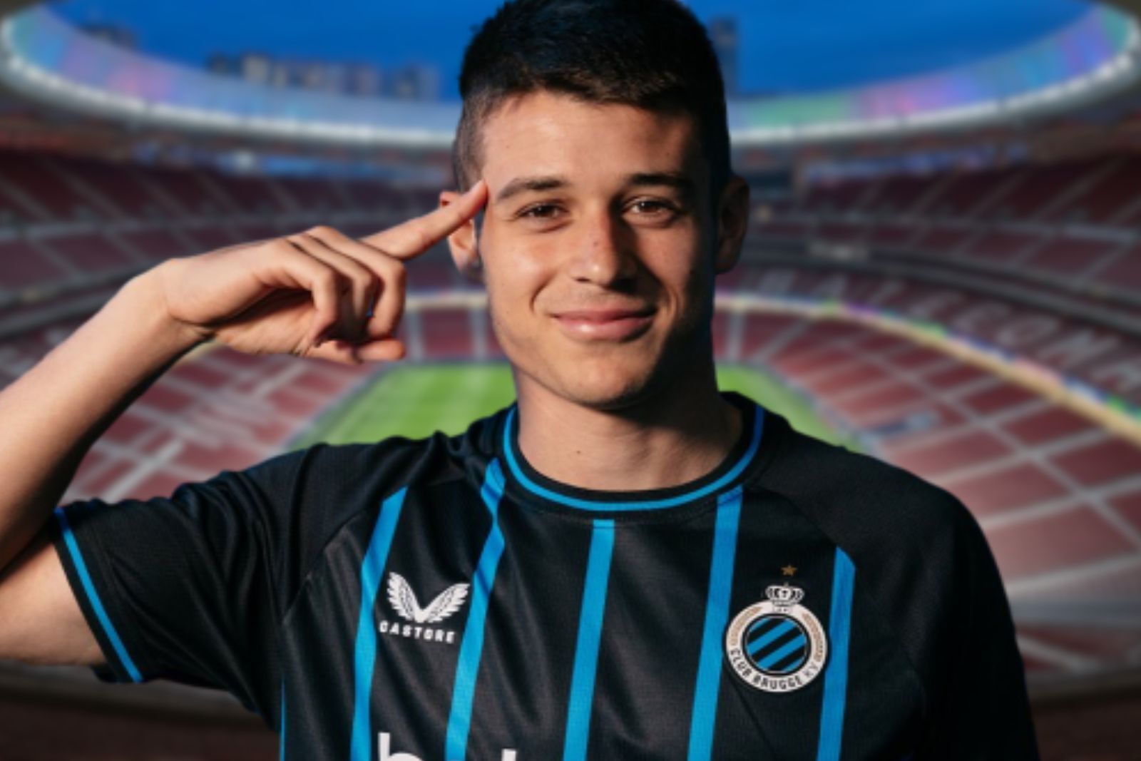 Nicolò Tresoldi tiene precio para salir de Brujas | Fuente (Canva, @ClubBrugge )