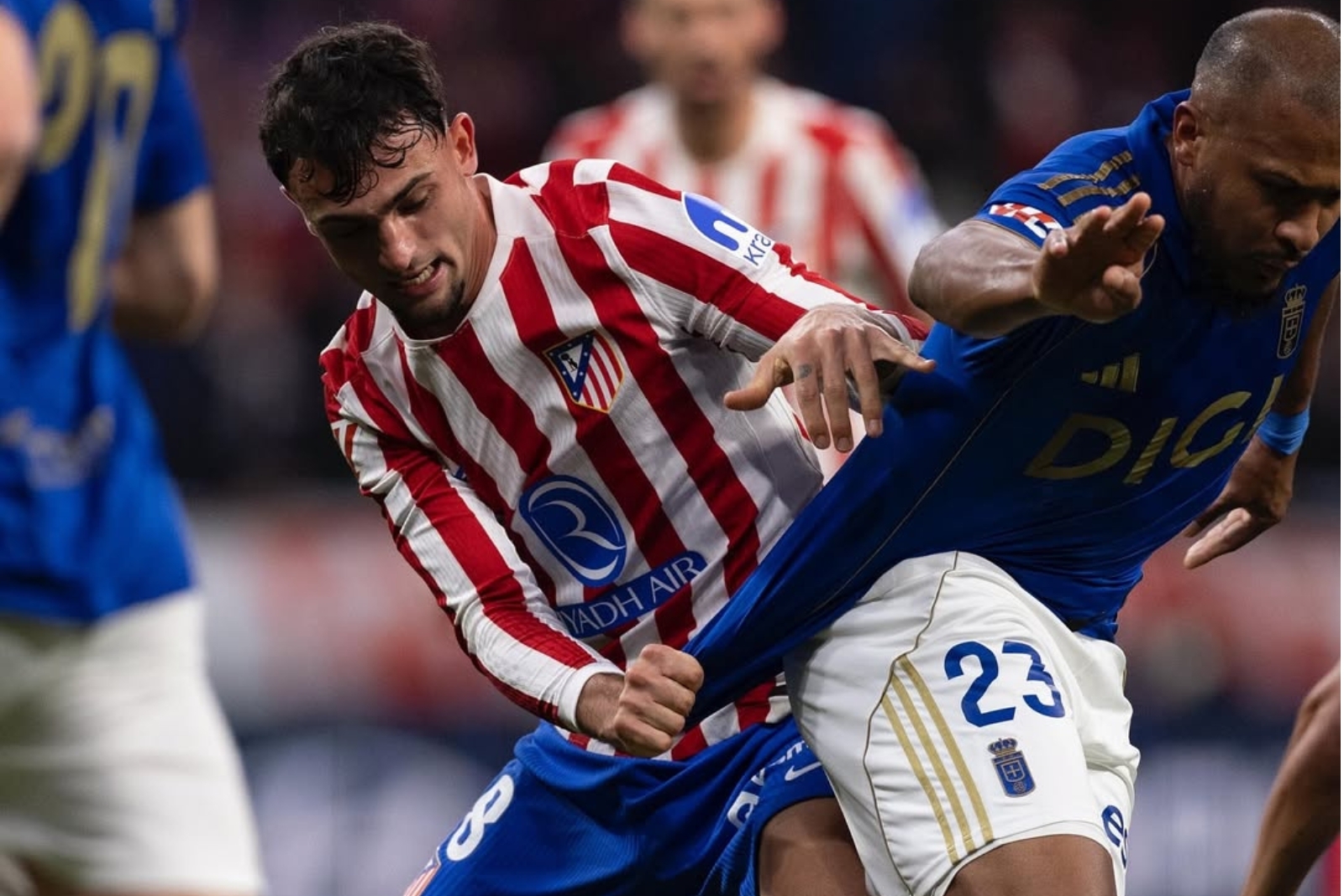 Marc Pubill, en su debut como titular ante el Oviedo | Fuente: (@markus_pubill27)