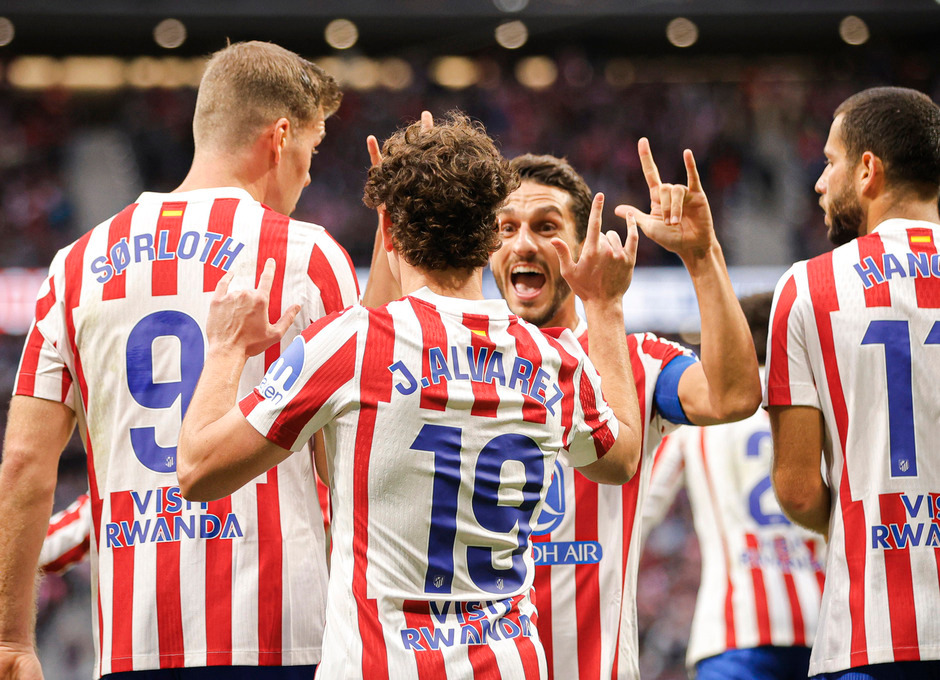 Koke celebrando un gol de Julián | Fuente: Atleti