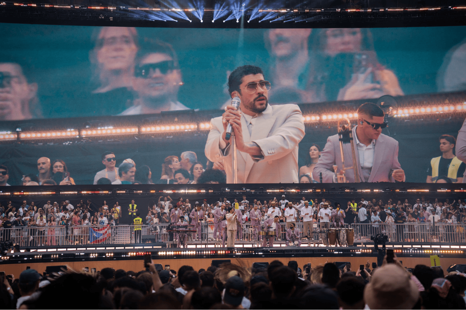 Bad Bunny en su primer concierto en el Metropolitano | Fuente (@Atleti)