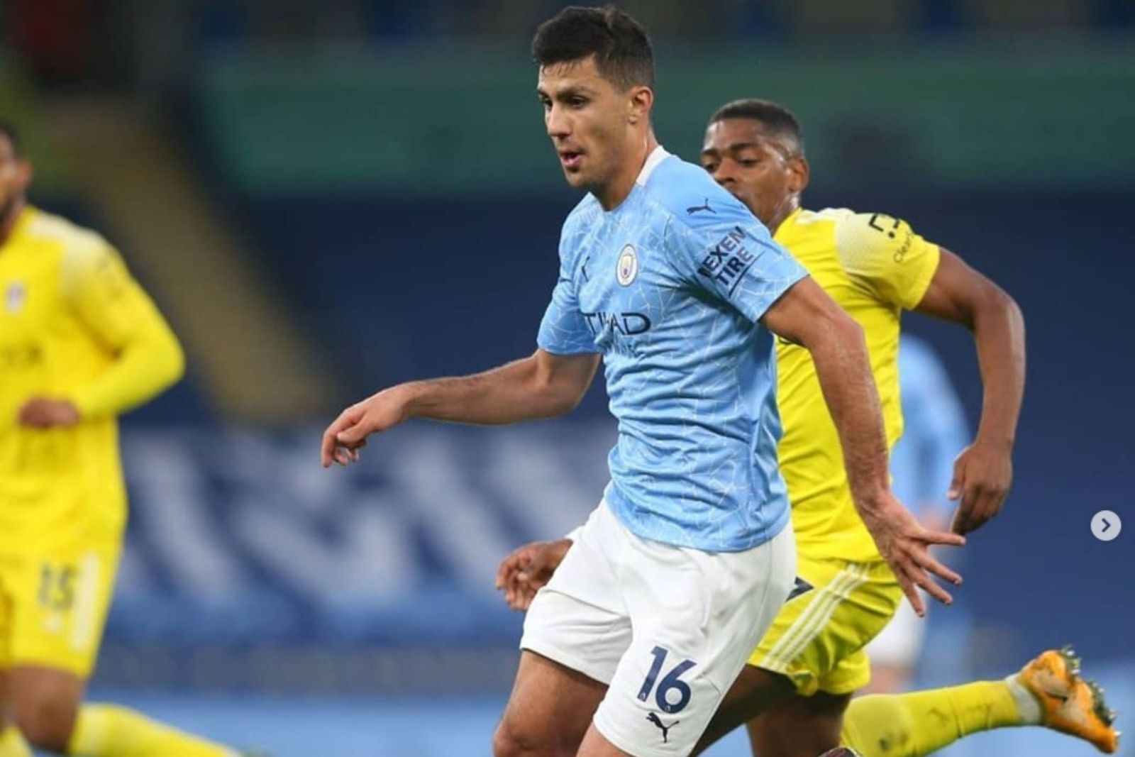 Rodri en un partido del Manchester City | Fuente: Instagram (@everythingRodri)