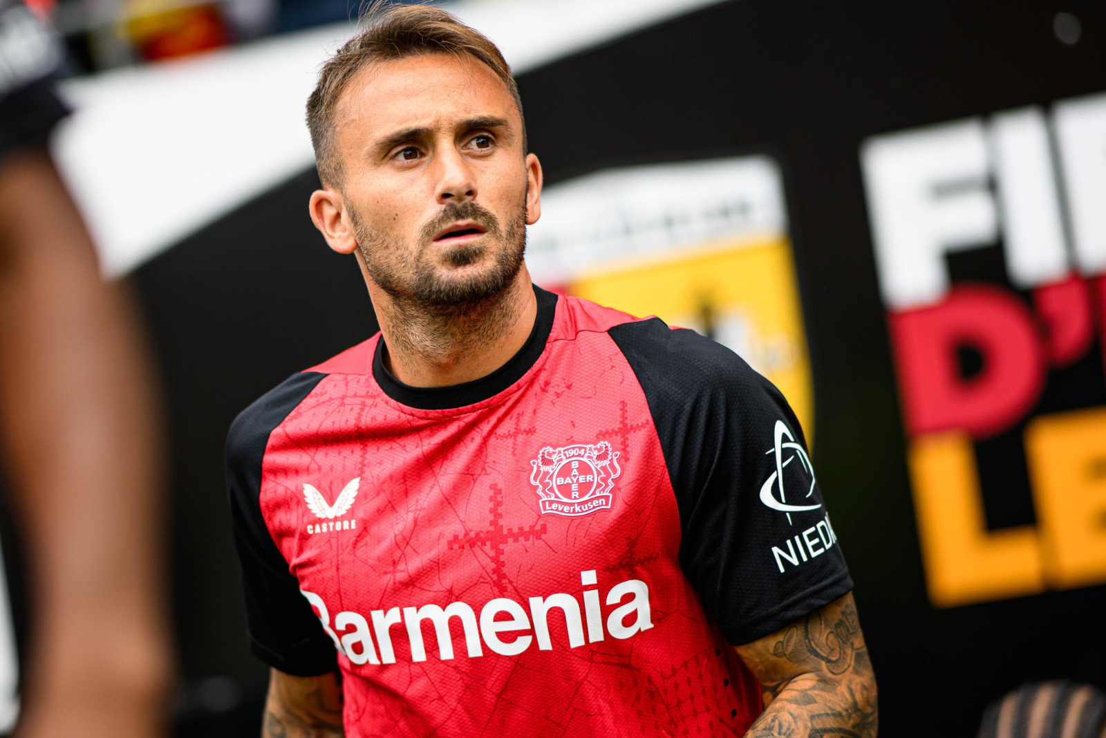 Aleix García con el Leverkusen | Fuente (@Bayer04_en)