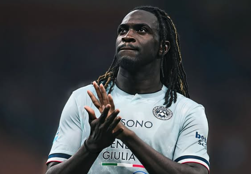 El central francés Oumar Solet con el Udinese | Fuente Oumar Solet IG