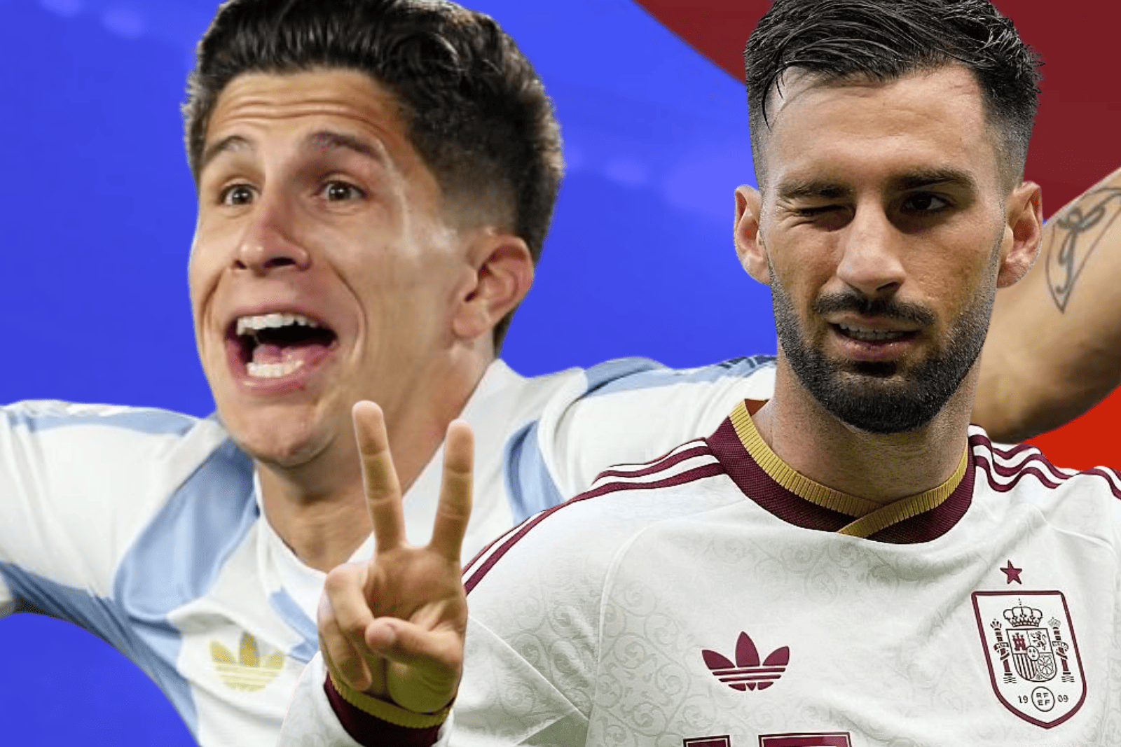 La enorme representación rojiblanca en la final del Mundial | Fuente (@SEFutbol, @AFA, Canva)